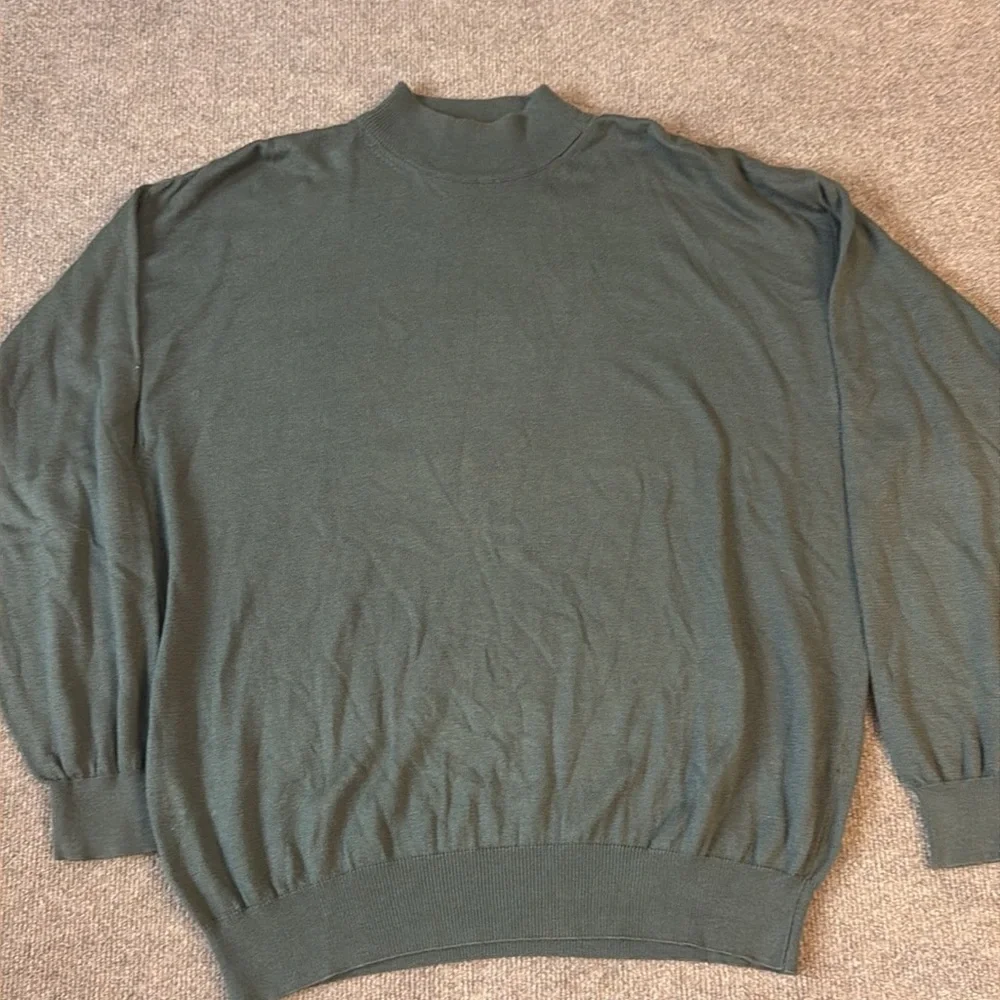 Raffi Linea Uomo Sweater Mens L Cotton Preppy Made In Italy Vintage Green